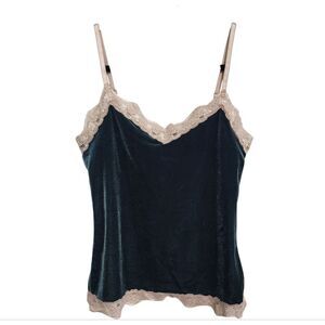 Vintage New York & Co Intimates Cami M Y2k Velvet & Lace